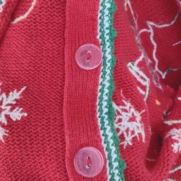 Vintage NutCracker Snowman Cardigan - L - Picture 6 of 10